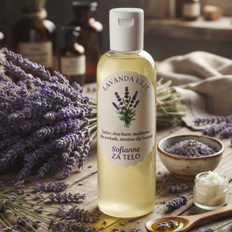 LAVANDA ULJANA EMULZIJA ZA MASAŽU I NEGU KOŽE TELA 200 ml